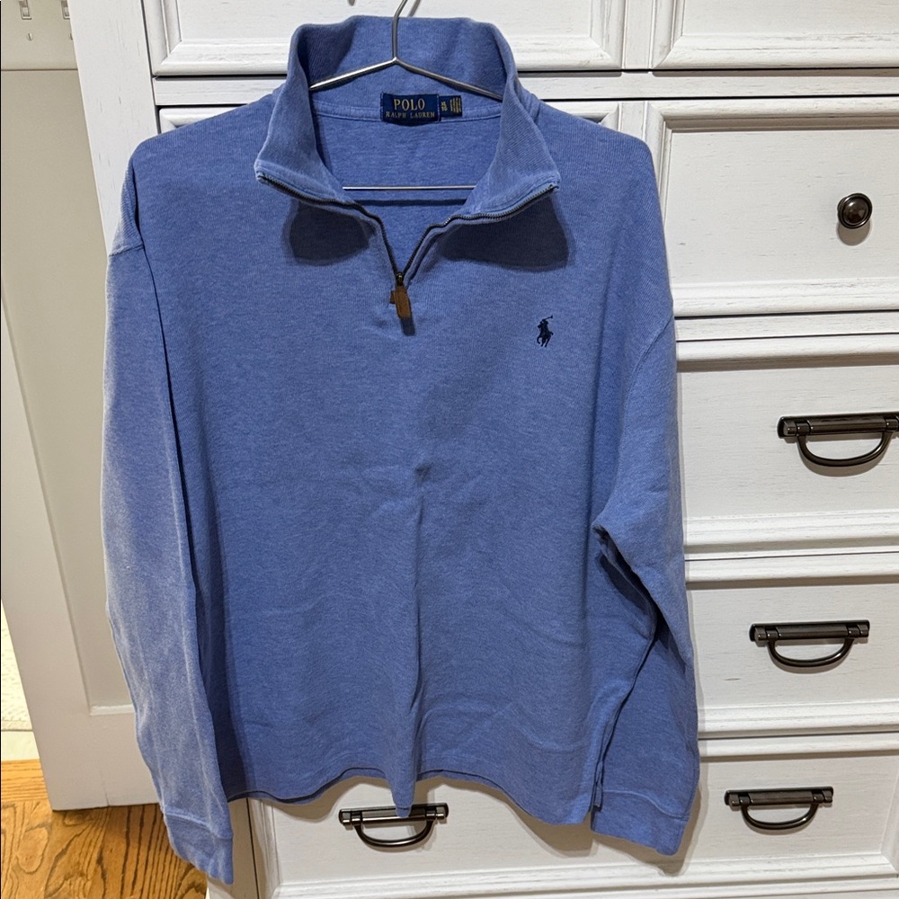 Ralph Lauren Blue Zip Up Sweater